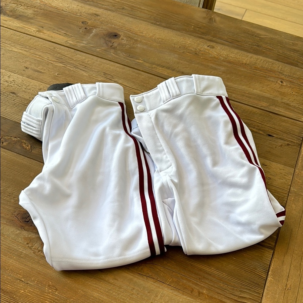 White and Cardinal Baseball Knickers